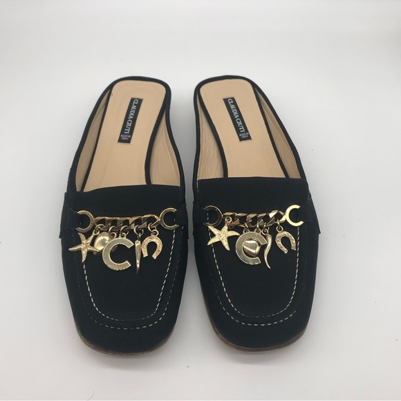 Claudia Ciuti Loafer Mules Charmed Black Slip on Womens Size 8 - Picture 3 of 14